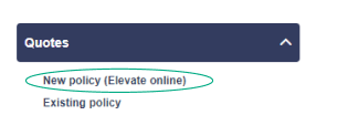 new policy is the top option under quotes