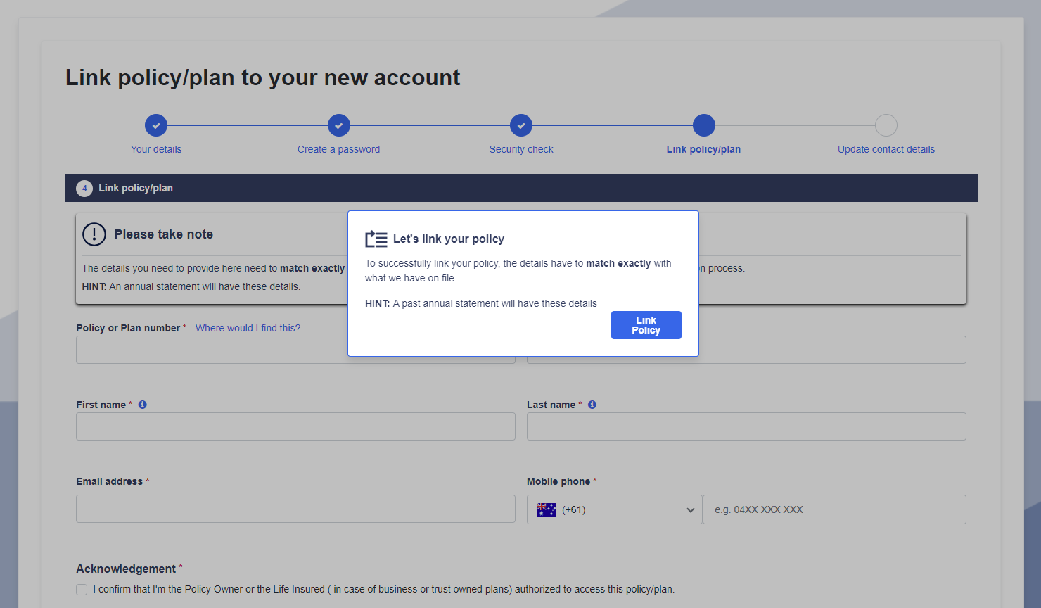 let's link your policy screenshot