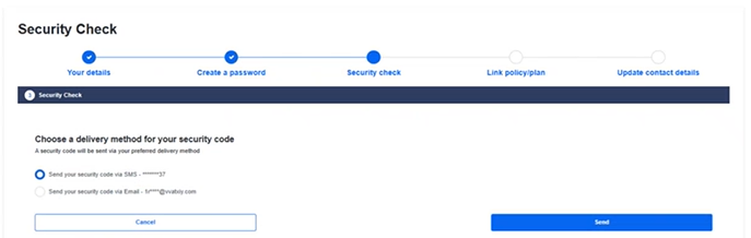 send button located on bottom right